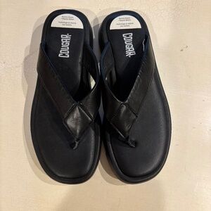 NWOT - Black Cougar Flip Flops - size 9